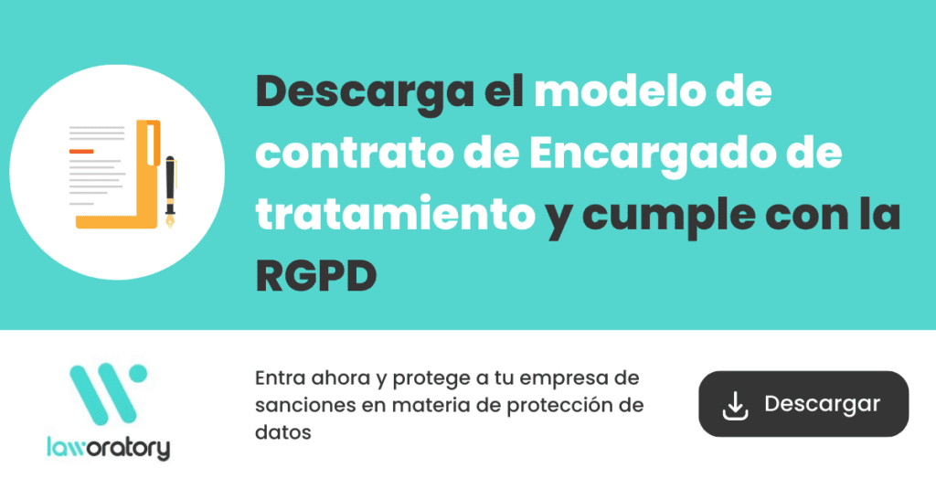descarga modelo de contrato de encargado de tratamientod e datos rgpd